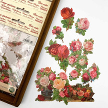 Red Roses Loose Flowers Paper Scrap Pack